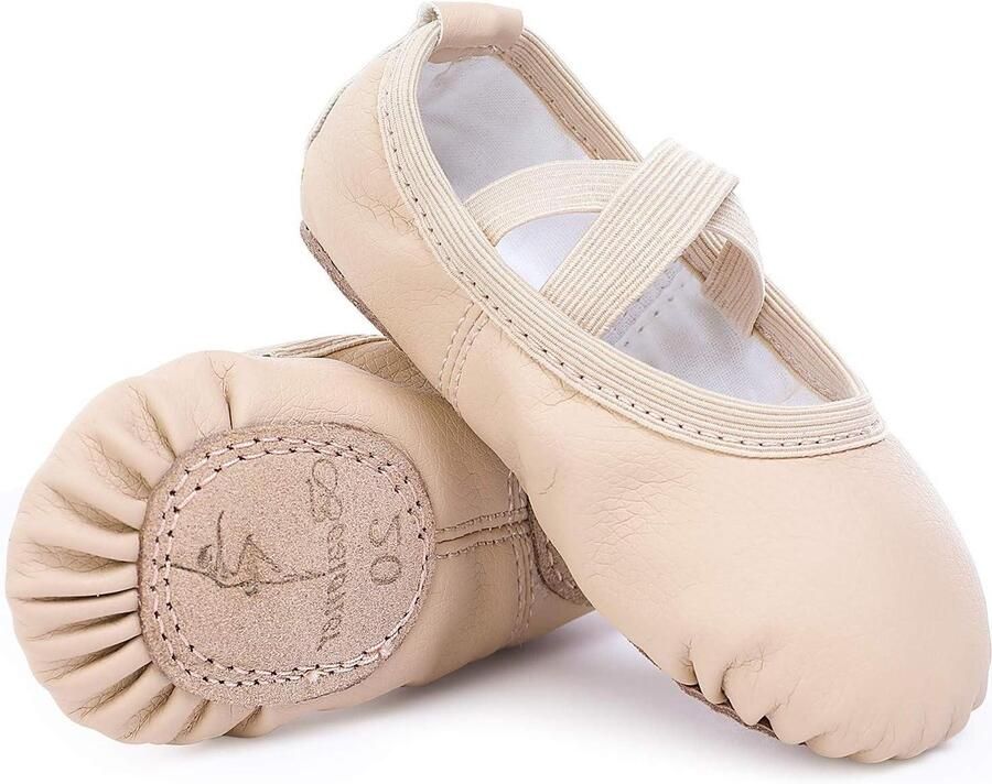 E-Ambar Balletschoenen voor meisjes Leer Gesplitste zool Dansschoenen voor kinderen