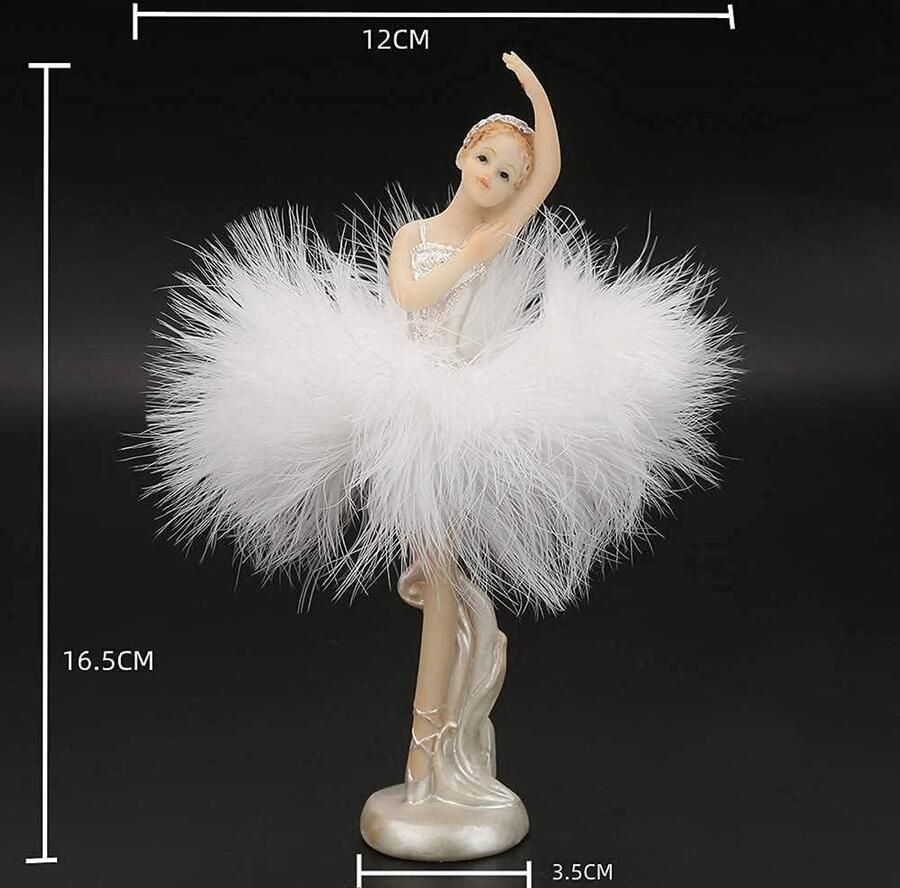 E-Ambar Mini decoratie ornament voor dans- en balletliefhebbers geschikt voor thuis kantoor en bureau gebruik Meisjes ballerina thema