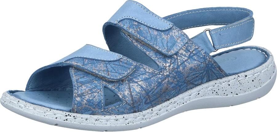 E Dames Sandalen Blauw Leer