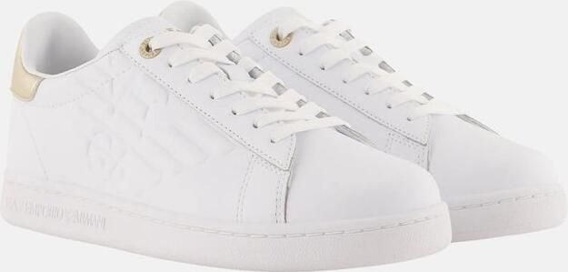 Emporio Ar i EA7 Witte leren sneakers met adelaarslogo White - Foto 4