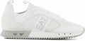 Emporio Ar i EA7 Witte Zilveren Mesh Sneaker Unisex Hardloopschoenen White - Wit