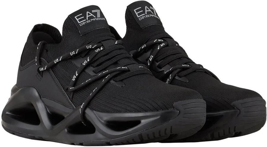 Emporio Ar i EA7 Sneakers met decoratieve zool Black