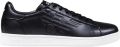 Ea7 emporio armani Leather Lace-Up Sneakers with Rubber Sole Black - Zwart