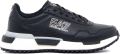Ea7 emporio armani Vintage Running Pu Schoenen Zwart - Zwart/Wit/Zilver