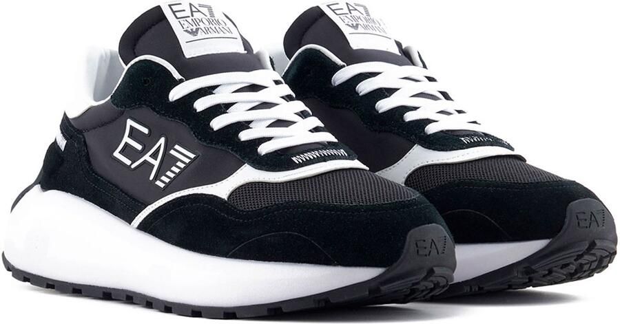 Emporio Ar i EA7 Zwarte Sneakers met Versterkte Hiel Black