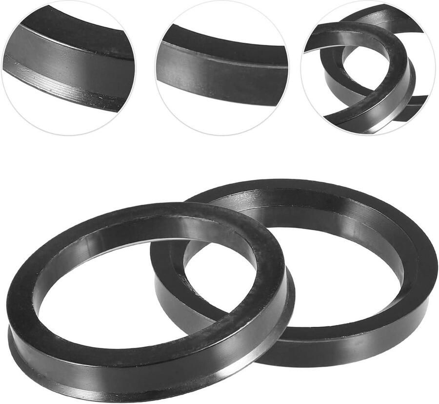 Eamber Universele auto knaastrierringen zwart Set van 4 stuks Voor 70 1 mm tot 57 mm auto velgen