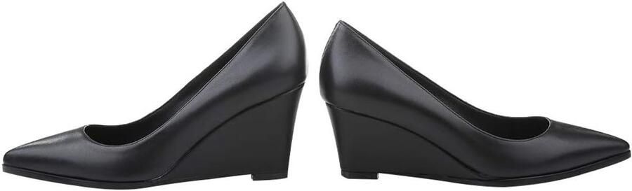 Echt Leder Puntige Teen Sleehak Pumps Kantoor Werk Court Schoenen