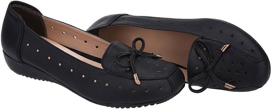 Echt Leer Comfort Schoenen Zachte Zool Ballerina s Lage Sleehak Slippers
