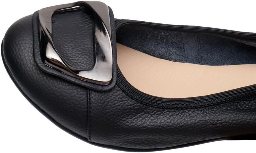 Echt Leer Comfort Schoenen Zachte Zool Ballerina s Lage Sleehak Slippers