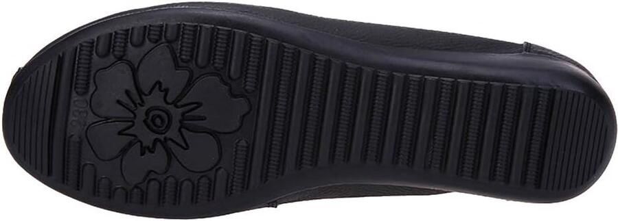 Echt Leer Comfort Schoenen Zachte Zool Ballerina s Lage Sleehak Slippers