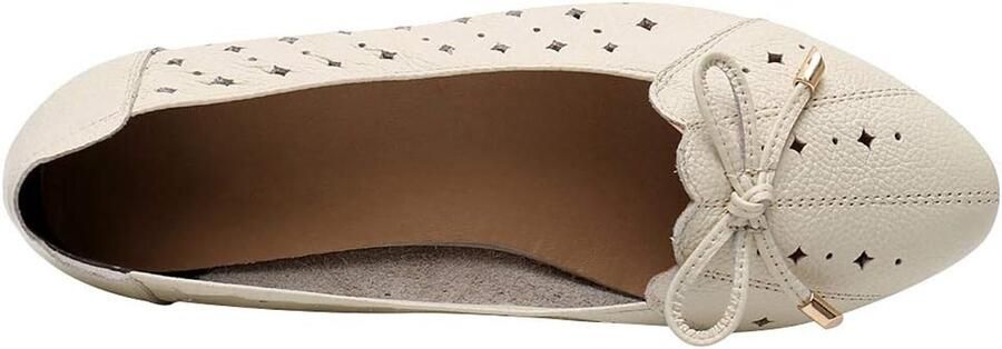 Echt Leer Comfort Schoenen Zachte Zool Ballerina s Lage Sleehak Slippers