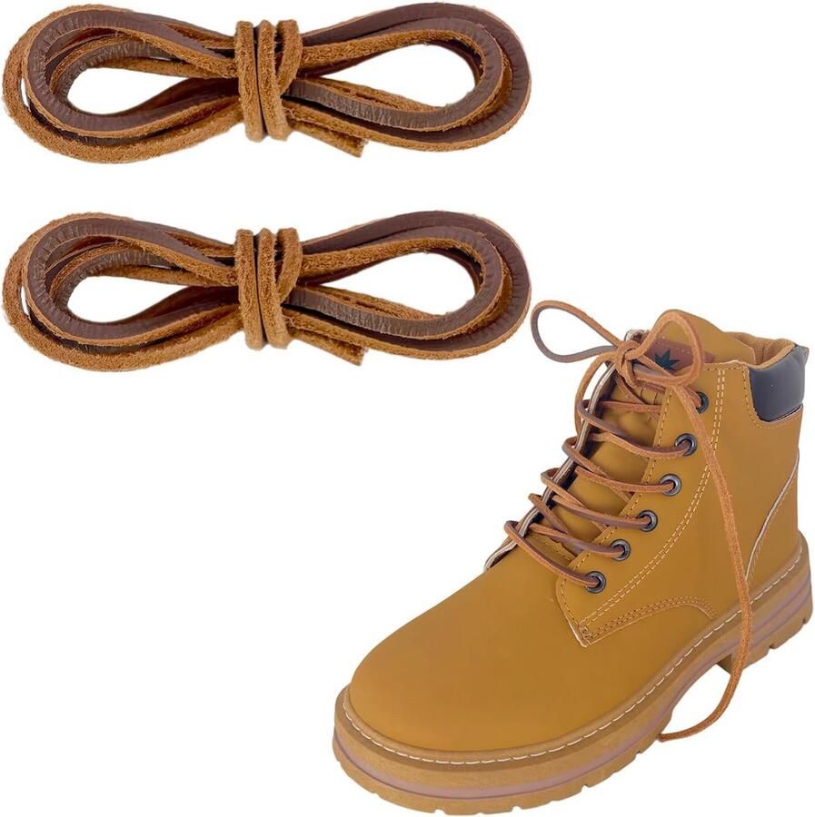 Echte Leren Veters voor Laarzen en Knutselwerk 4 Meter Lengte