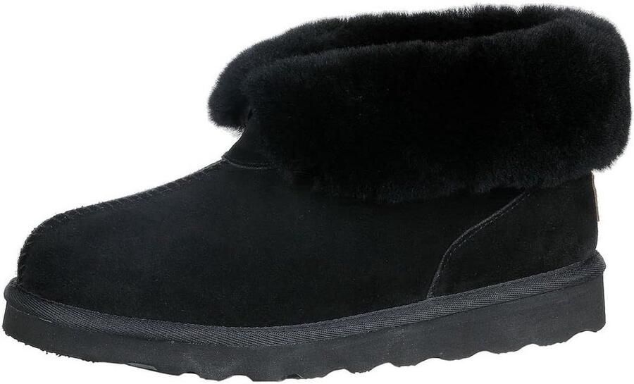 Echte Suède Enkellaarzen met Schapenvacht Voering en Traagschuim voor Dames