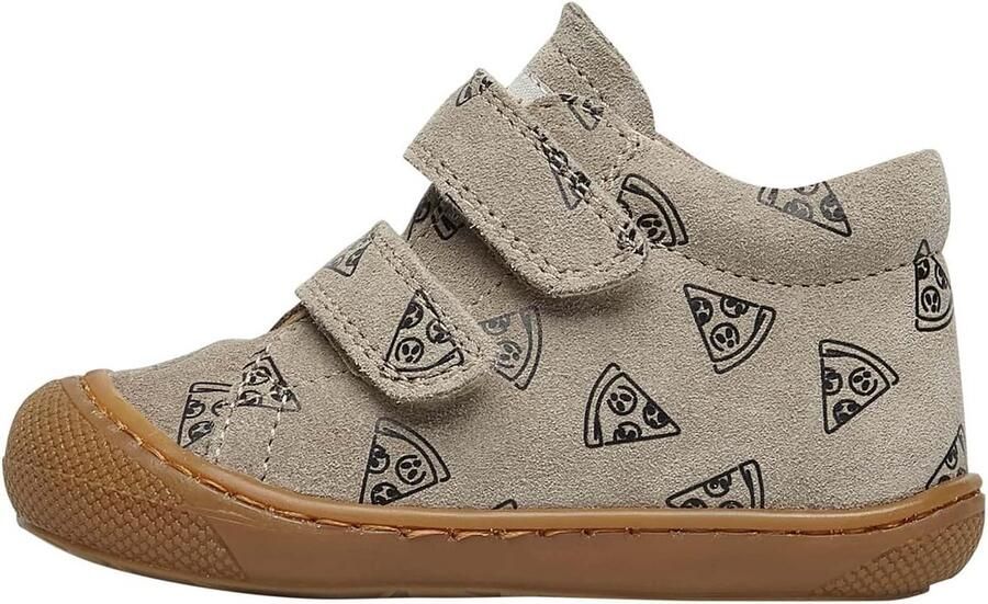 Eerste Babyschoentjes Jongens Suède met Bliksemprint en Antislipzool