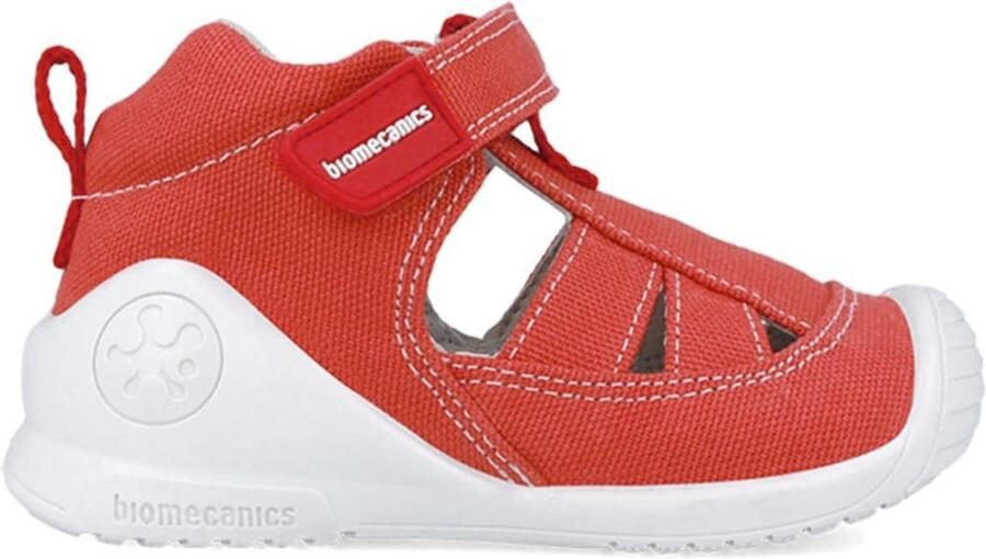 Eerste Stapjes Baby Sandalen Canvas Blauw Met Klittenband