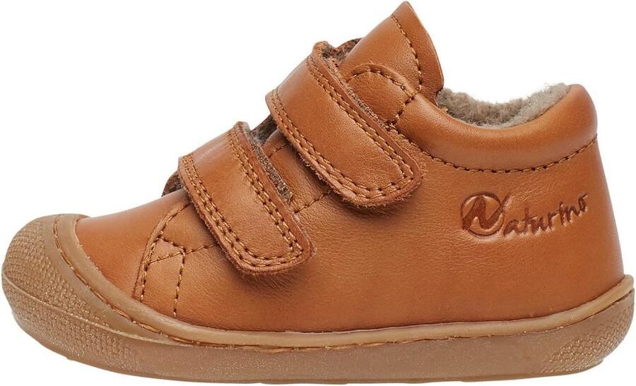 Unisex Baby Sneakers van Rood Leer met Dubbele Klittenbandsluiting