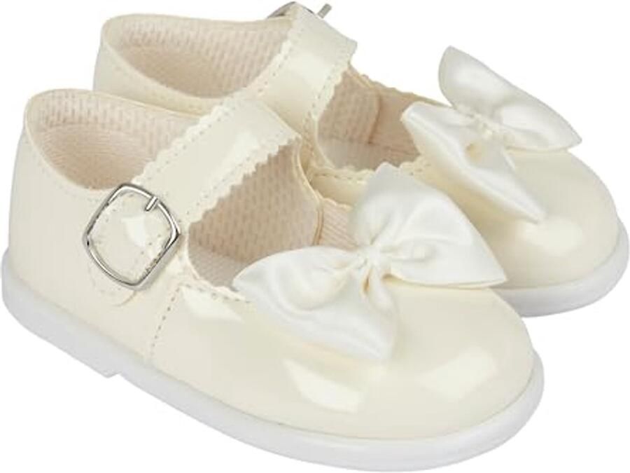 Eerste Walker Babyschoenen met Strik voor Peuters Zacht Kunstleer Gemaakt in Engeland