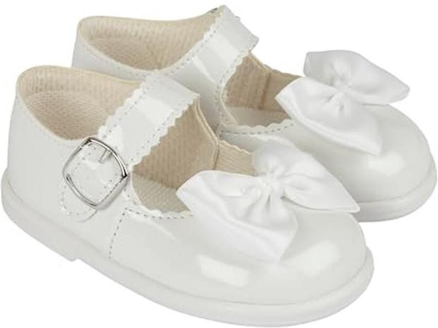 Eerste Walker Babyschoenen met Strik Zacht Kunstleer Gemaakt in Engeland