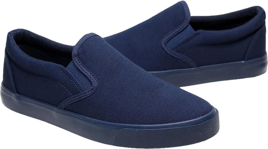 Effen Kleur Slip On Canvas Schoenen Mode Casual Sneakers Plimsolls