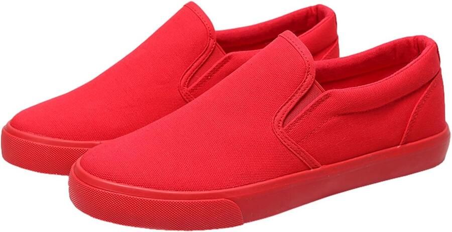 Effen Kleur Slip On Canvas Schoenen Mode Casual Sneakers Plimsolls