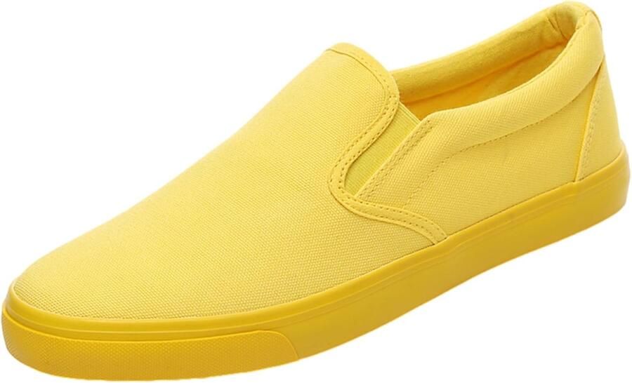 Effen Kleur Slip On Canvas Schoenen Mode Casual Sneakers Plimsolls