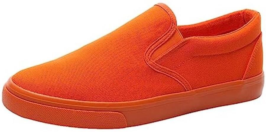 Effen Kleur Slip On Canvas Schoenen voor Heren Casual Mode Sneakers