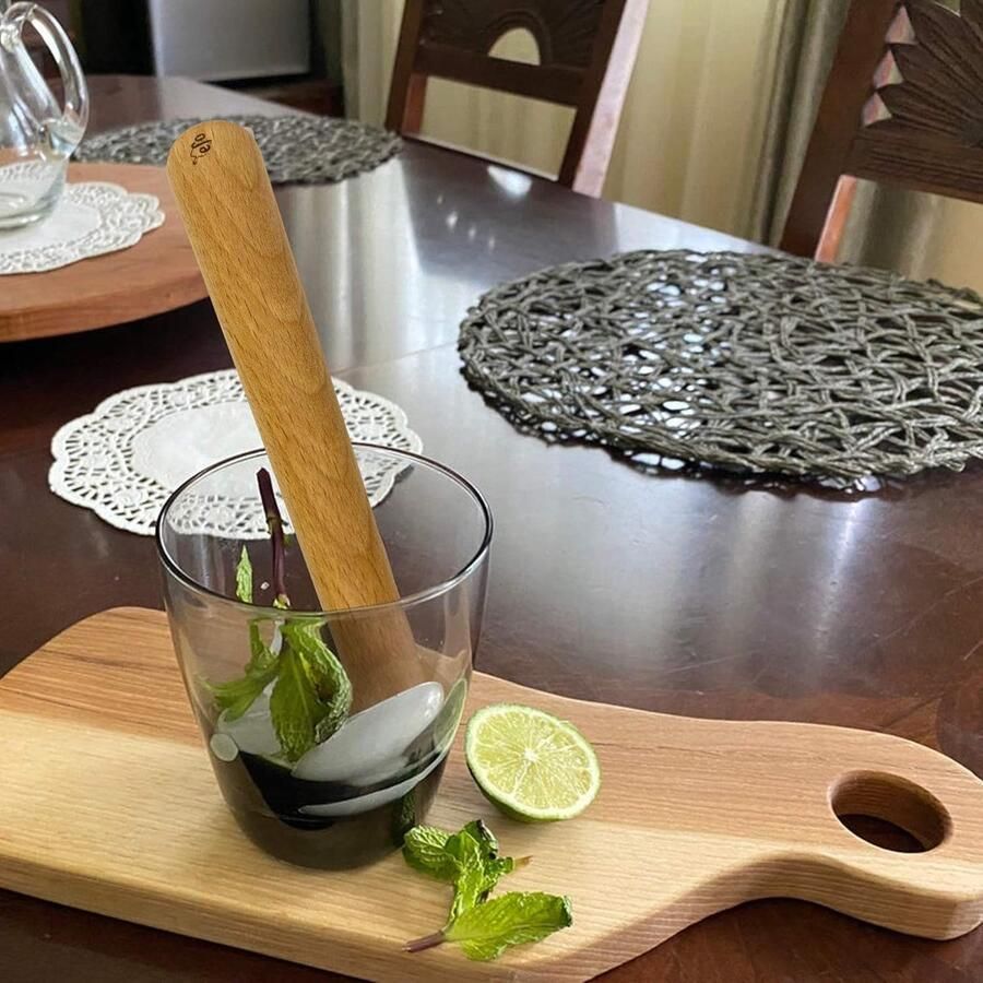 Efo Houten stamper voor cocktails duurzame ijshakselaar elegante mojito praktisch keukengereedschap voor knoflook avocado kruiden