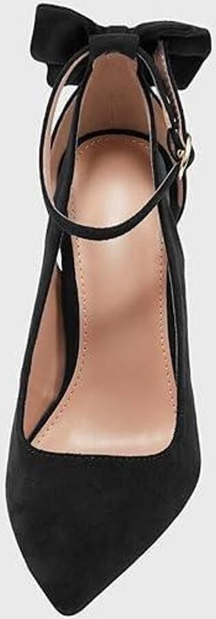 Egoods Dames Hoge Hakken met Kant en Gesp Sexy Pompen Dunne Hakken