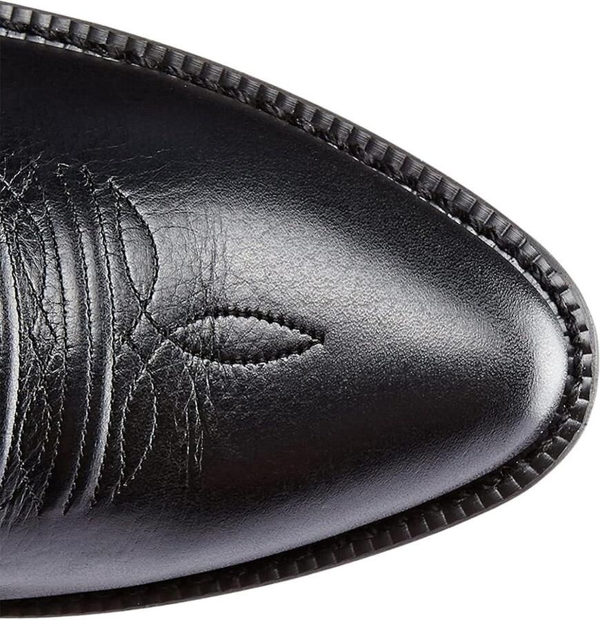 Egoods Vintage leren cowboylaarzen met geborduurde details en puntige neus voor heren