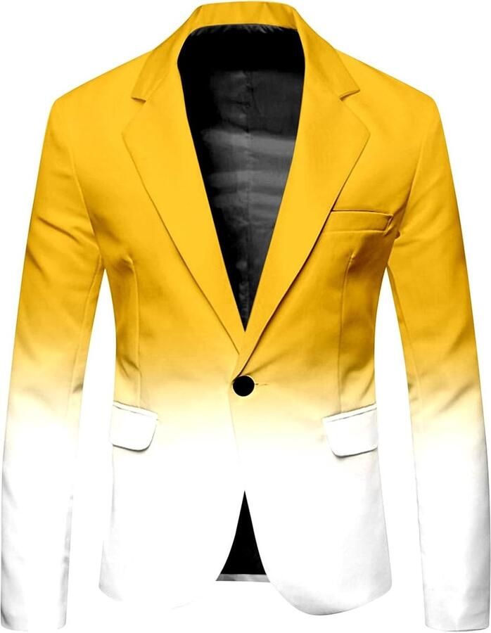 Eigentijdse jas met kleurverloop ideaal voor formele zakelijke evenementen en feesten met moderne slim fit en gestructureerde stof