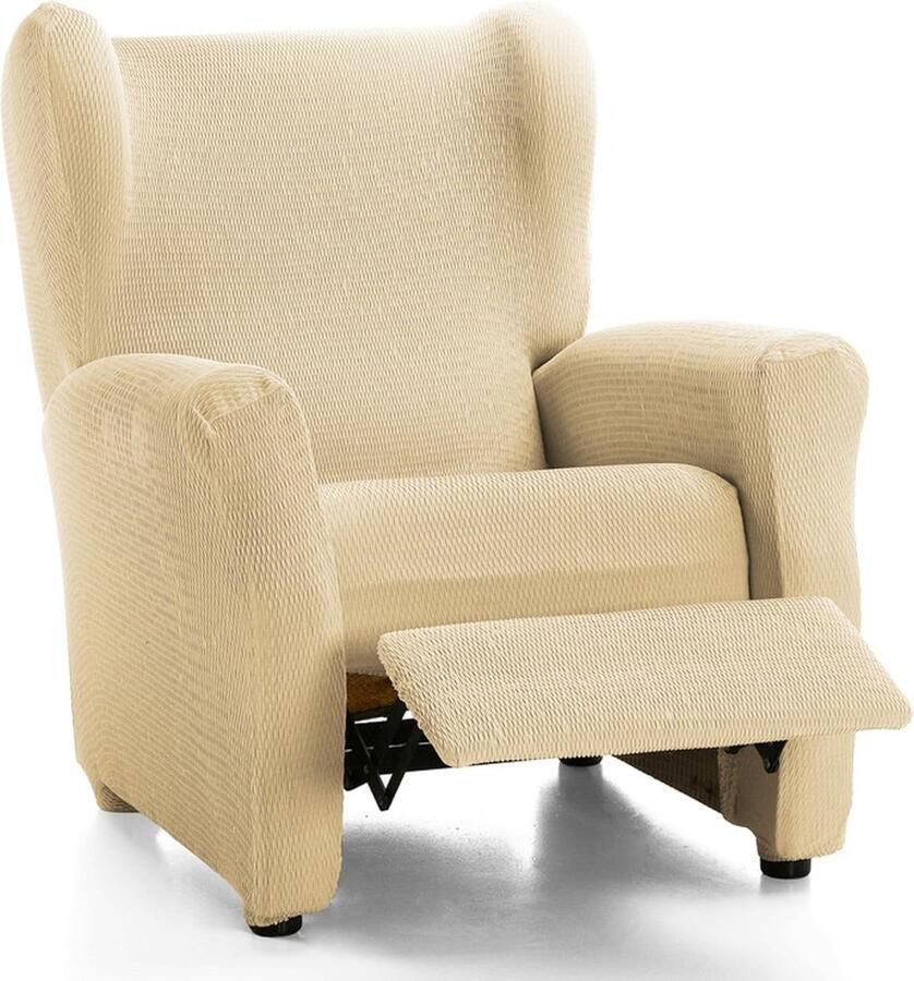Elastische en extra zachte hoes voor relaxstoel beige verstelbaar 100% Made in Spain