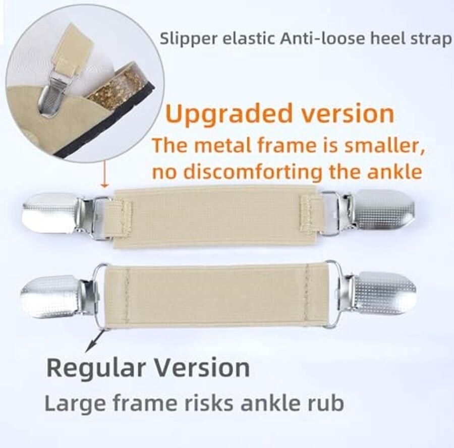 Elastische Hielrie voor Slippers Antislip en Comfortabel