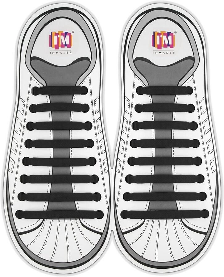 Elastische Siliconen Veters Zonder Strikken voor Sneakers en Sportschoenen (Volwassenen & Kinderen)