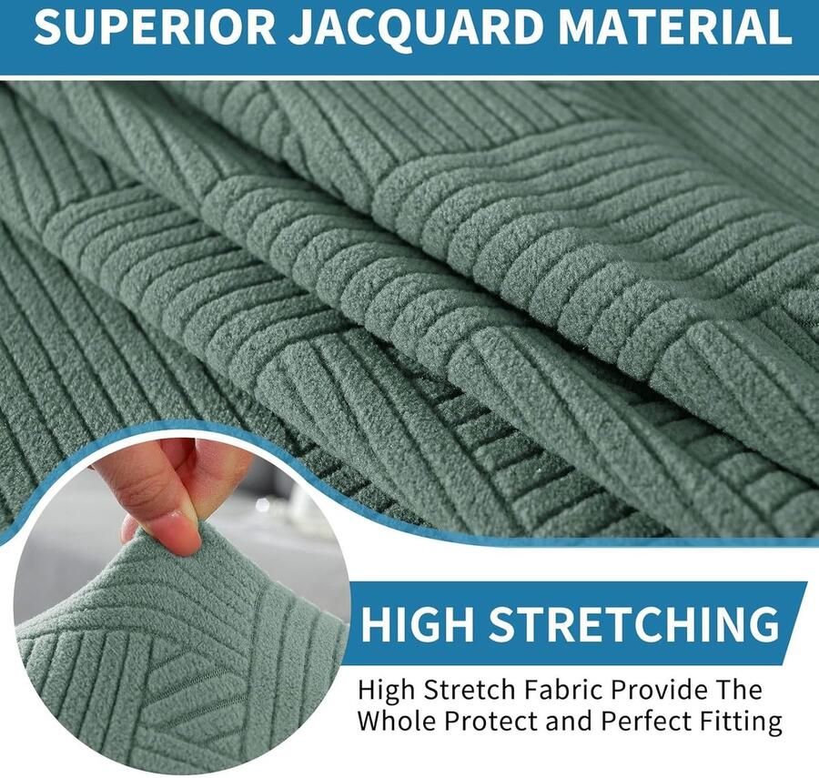 Elastische Sofa Stoelhoes Universele Sofa Kussenhoes Sofa Zitkussen Hoezen Hoes Voor Bankkussens Sofa Kussenhoezen Sofahoezen Meubelbeschermer Hond (2 Plaatsen Groen)