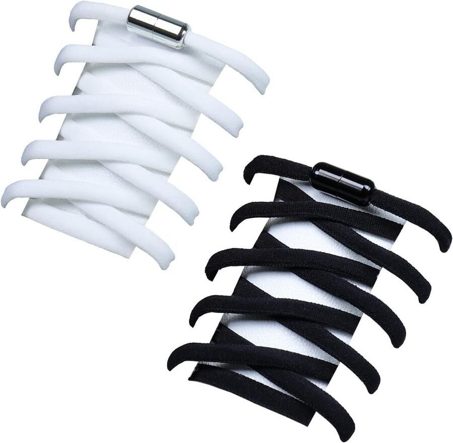Elastische Sportschoenveters met Snelsluiting en Metalen Kapsel Voor Sneakers en Loopschoenen