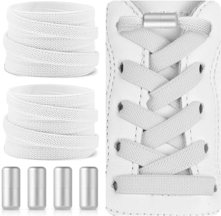 Elastische Veters voor Sneakers en Hardloopschoenen No Tie Veters voor Volwassenen en Kinderen Premium Kwaliteit en Slimme Sluiting Comfortabel en Duurzaam