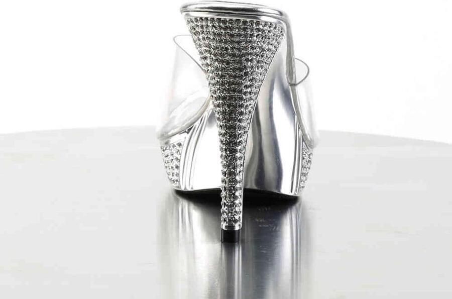 Merkloos Sans marque Muiltjes met hak 36 Shoes ELEGANT 401 Transparant Zilverkleurig - Foto 4