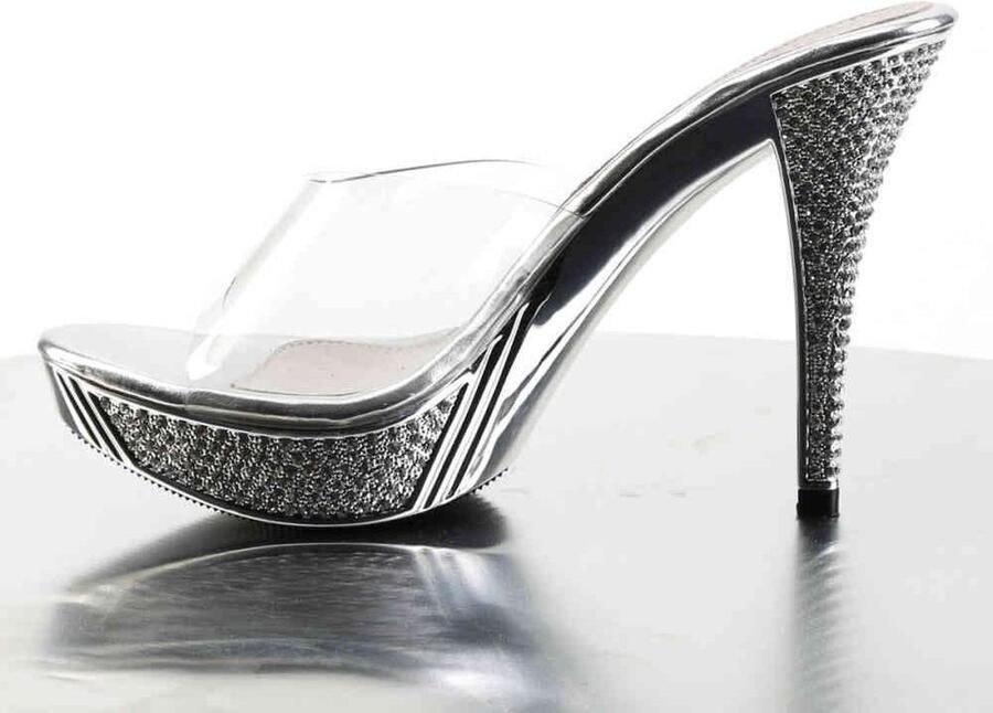 Merkloos Sans marque Muiltjes met hak 36 Shoes ELEGANT 401 Transparant Zilverkleurig - Foto 3