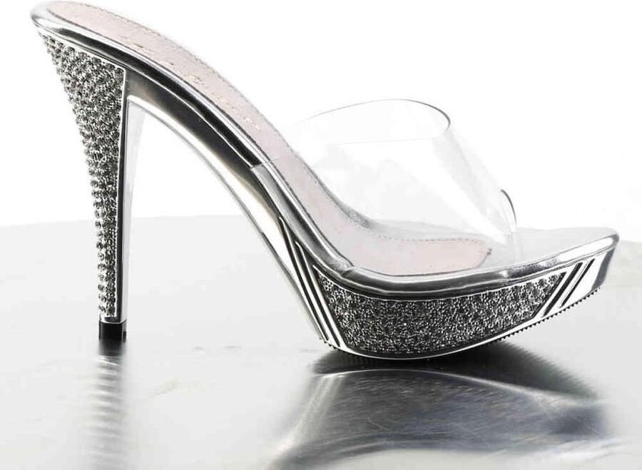 Merkloos Sans marque Muiltjes met hak 36 Shoes ELEGANT 401 Transparant Zilverkleurig - Foto 2