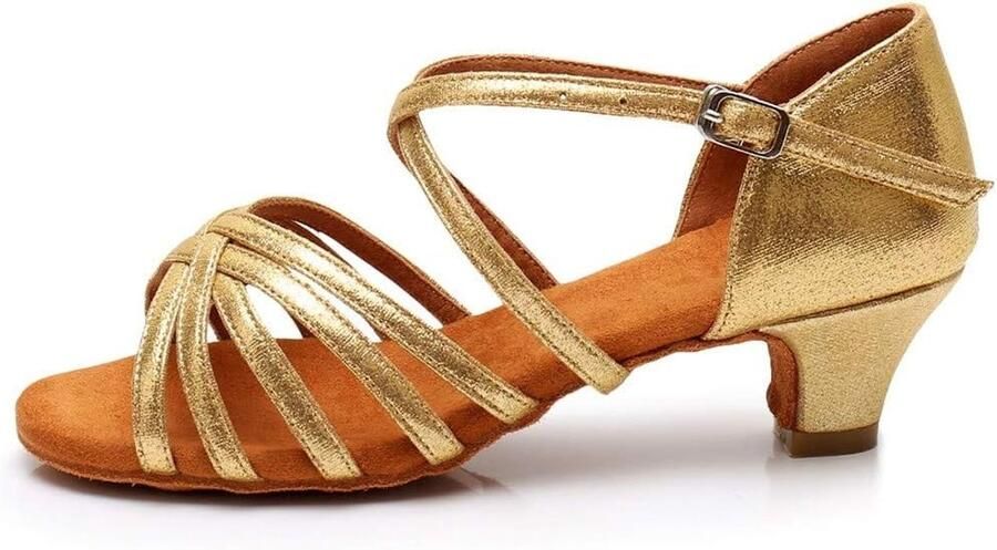 Elegante Ballroom Dansschoenen voor Dames Latin Tango en Sociaal Dansen met Lage Hak Sandalen