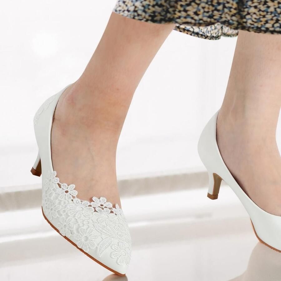 Elegante Bruids- en Avondfeest Schoenen voor Vrouwen met Lage Hakken van Perfect voor Feestjes en Bruiloften