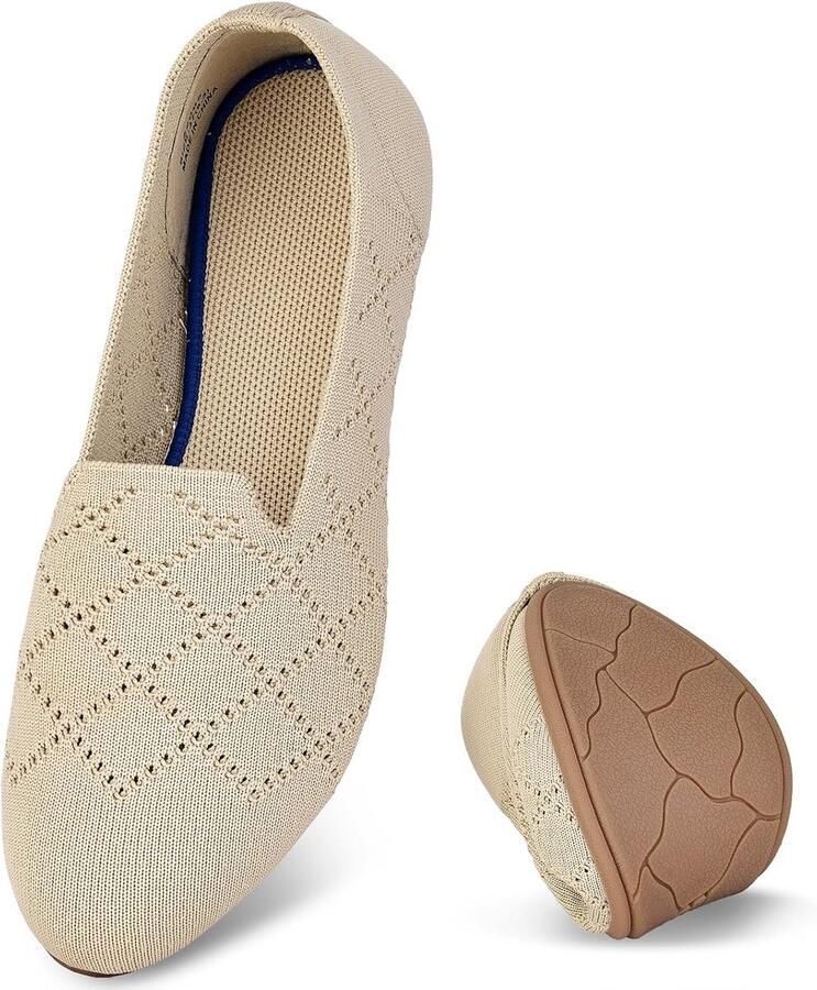 Dames Ballerina's Slip-On Flats met Ronde Neus Comfortabele en Elegante Pantoffels