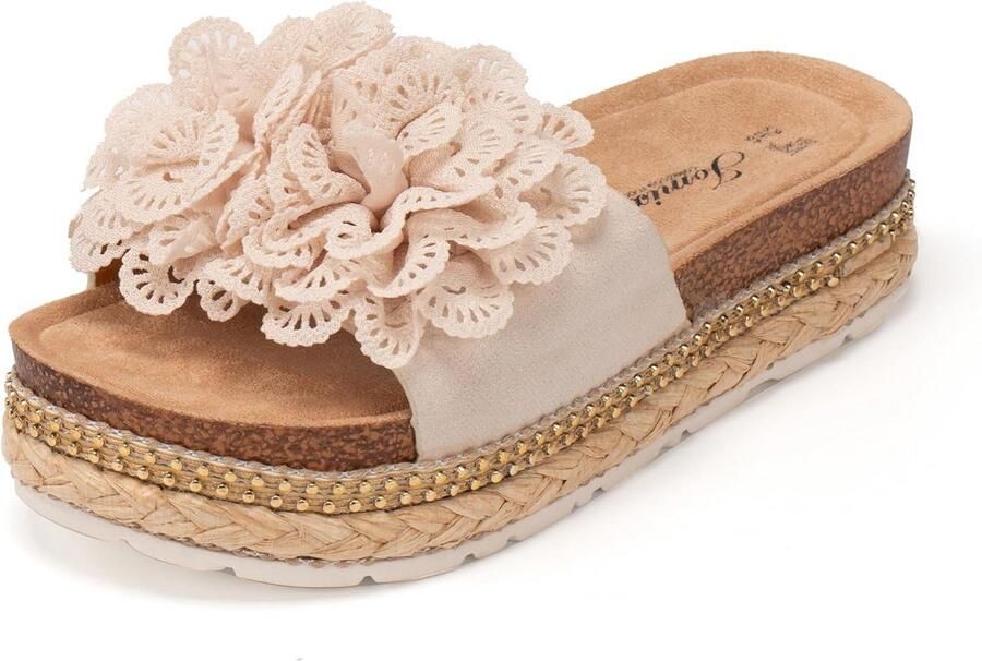 Elegante Dames Espadrilles met Bloemen Muiltjes voor Zomer en Strand