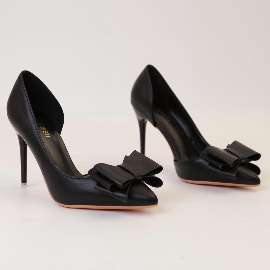 Elegante Dames Hakken met Hak Puntige Neus Strikdesign Ideaal voor Bruiloften Feestjes en Zakenuitjes Comfortabel en Antislip