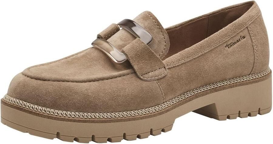 Elegante Dames Loafers van Leer met Comfortabele Opvouwbare Binnenzool