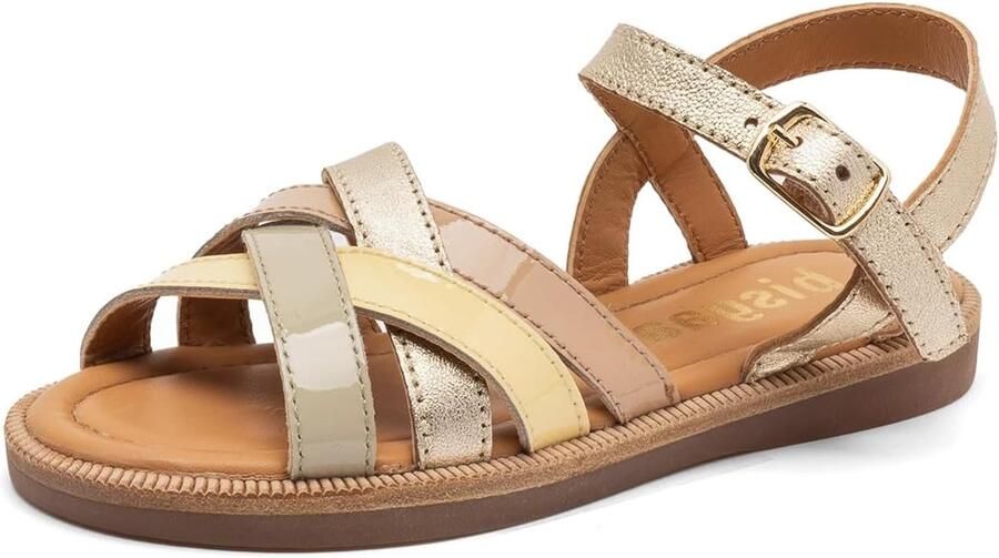 Elegante Dames Sandalen Leer Goud