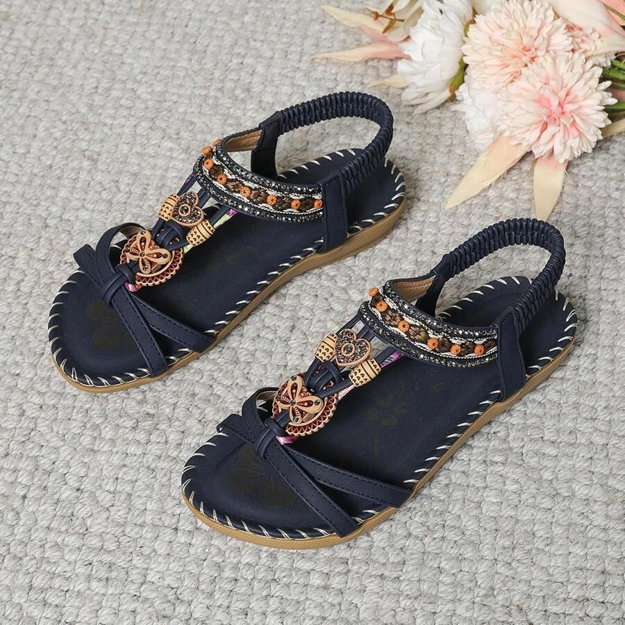 Elegante Dames Sandalen met Orthopedisch Voetbed Ademend en Comfortabel voor Strandvakantie en Zomeruitjes