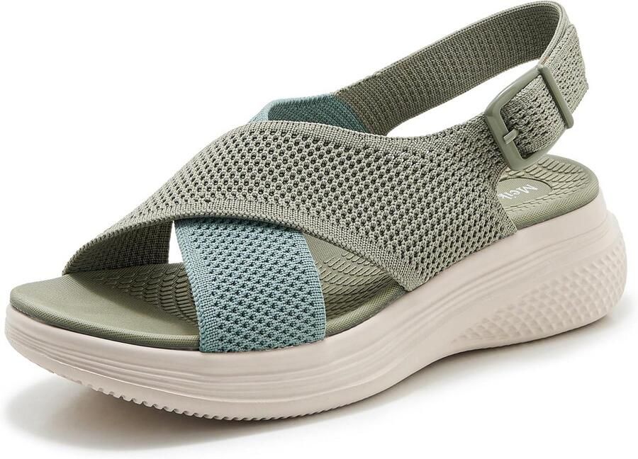 Elegante Dames Sandalen met Sleehak en Verstelbare Riem Zomer