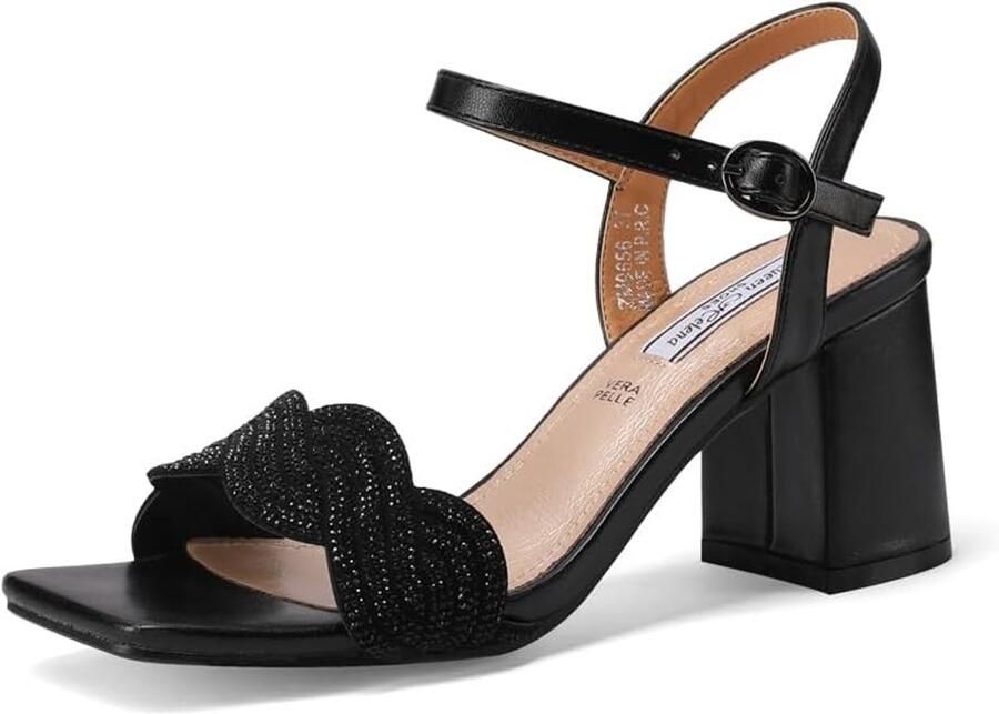 Elegante Dames Sandalen met Strass en Enkelband
