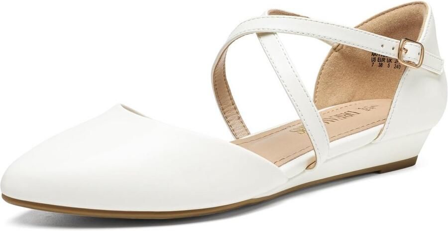 Elegante Damschoenen Platte Schoenen met Enkelbandje en Wedge Hak